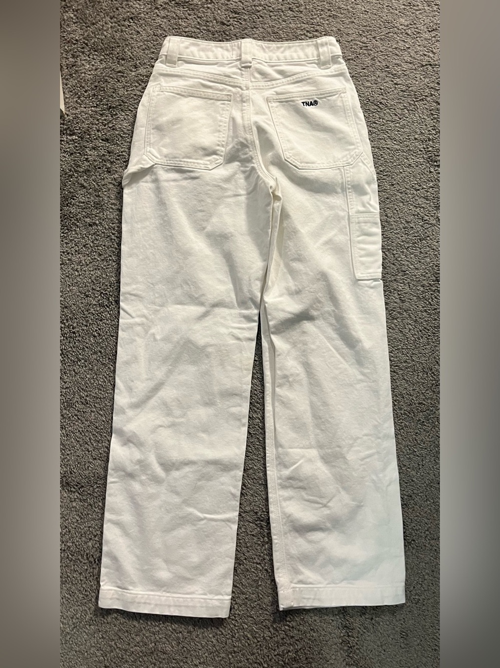 TNA Off-White Carpenter Pants with Utility Pocket